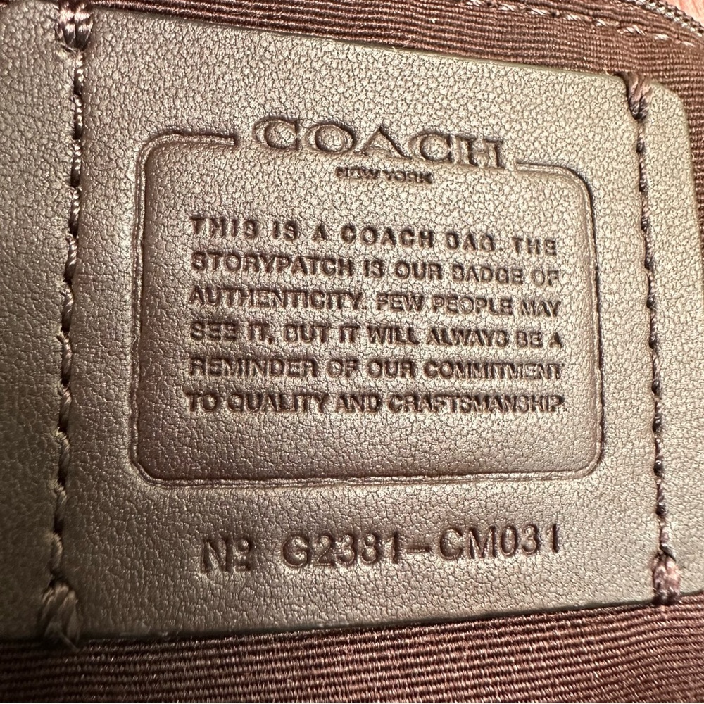 SOLD Coach Charlotte Refined Pebbled Leather Baguette Shoulder Bag - Picture 16 of 16